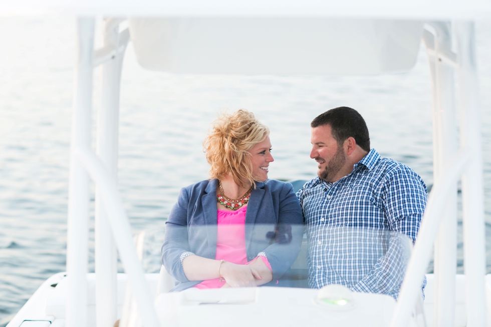 St. Michael's Engagement Photographer - Destination Engagement on a boat