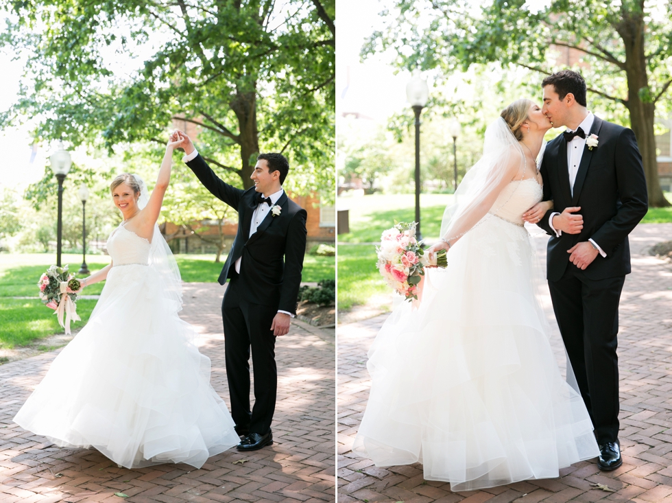 Annapolis MD St Johns College Wedding First Look - Maria Jeff