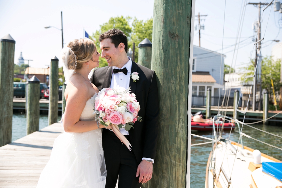 Annapolis City Dock wedding photography - Center city wedding photographer