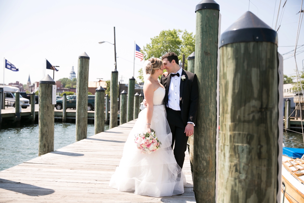 Annapolis City Dock wedding photography - Center city wedding photographer