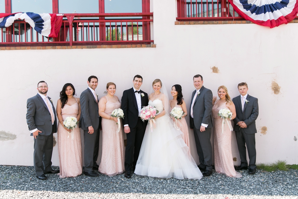 Annapolis City Dock wedding party - Center city wedding photographer