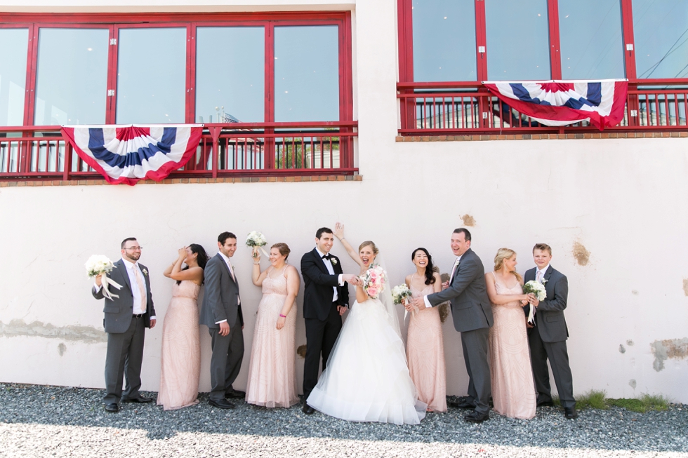 Annapolis City Dock wedding party - Center city wedding photographer