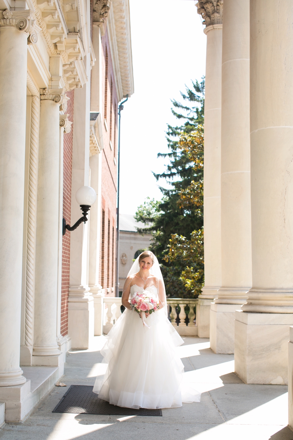 St Johns College Annapolis bridal portrait