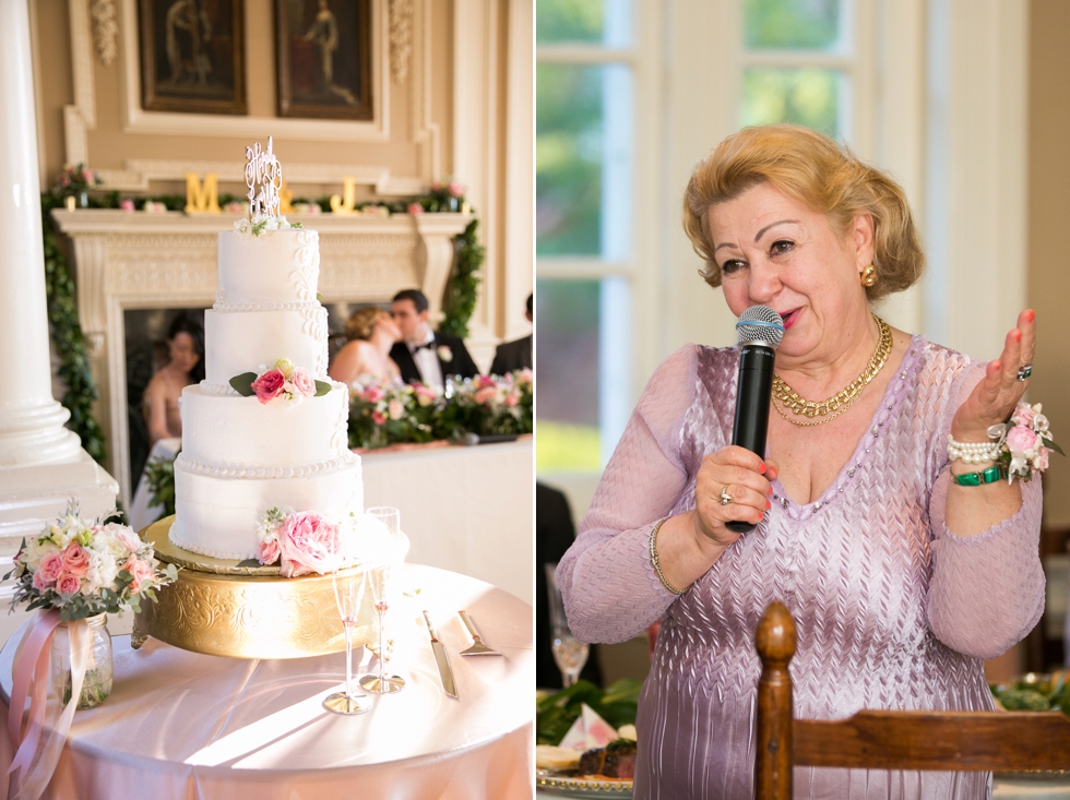 Annapolis MD St Johns College Randall Hall Wedding Reception Details - Cakes by Rachael