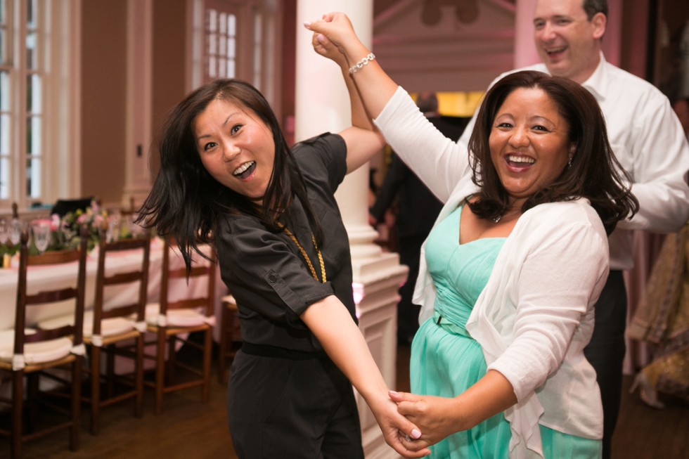 St Johns College Randall Hall Wedding Reception Pink Uplighting