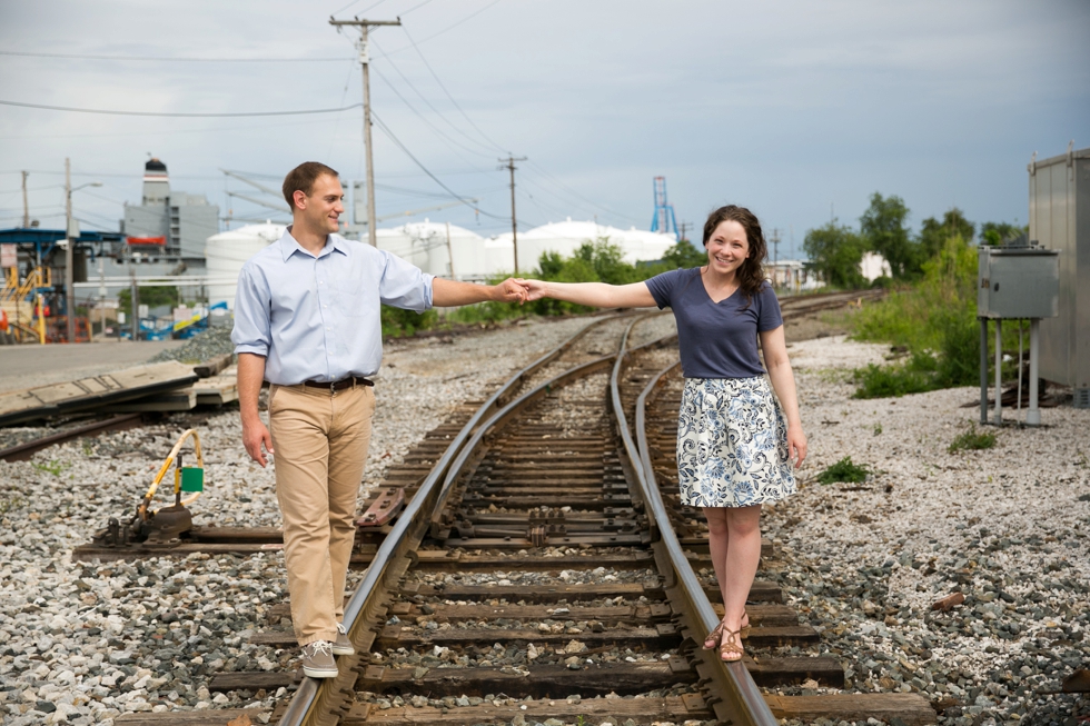 Train Engagement photos - Philadelphia engagement photographer