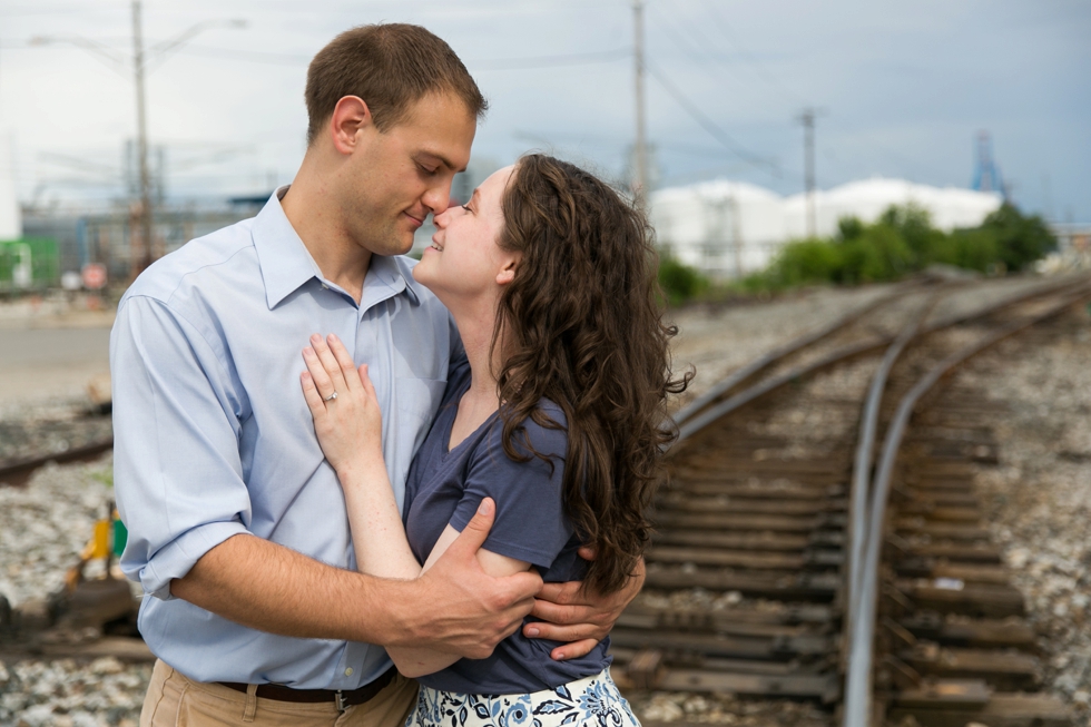 Train Engagement photos - Philadelphia engagement photographer