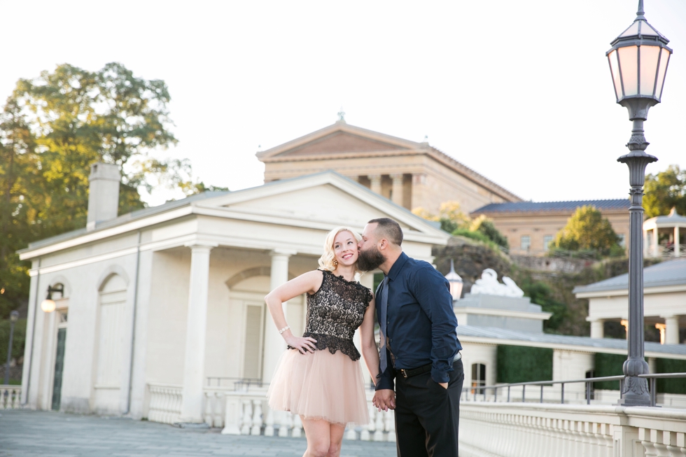 Sunrise Philadelphia engagement Photographer at Museum of Art