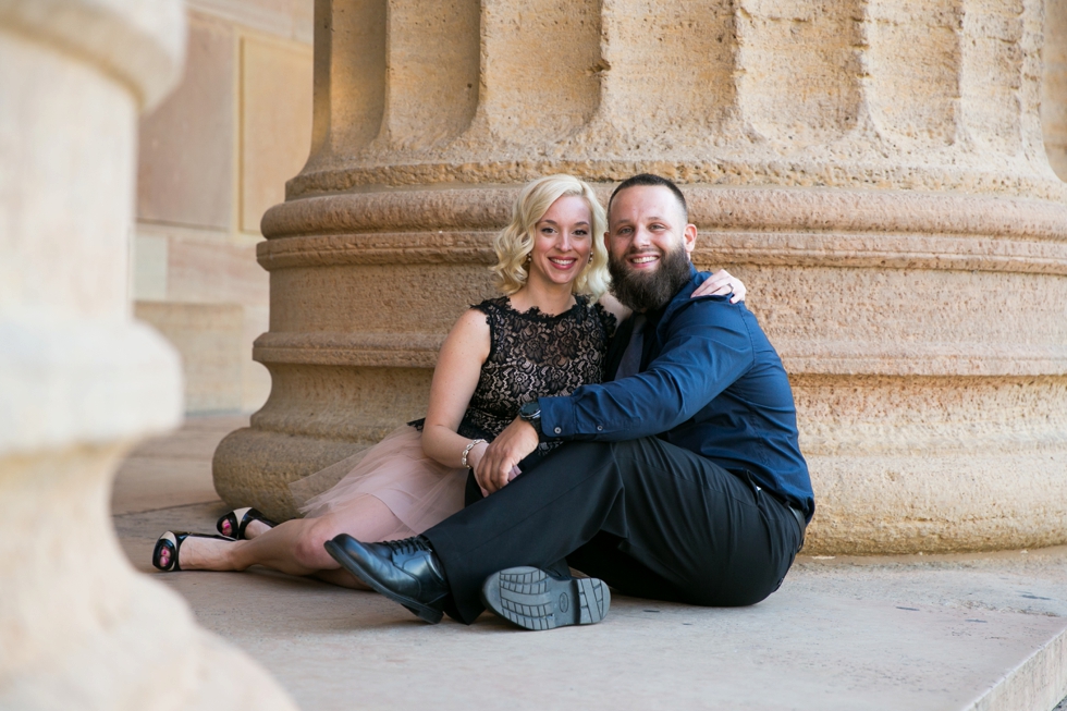 Sunrise Philadelphia engagement Photographer at Museum of Art