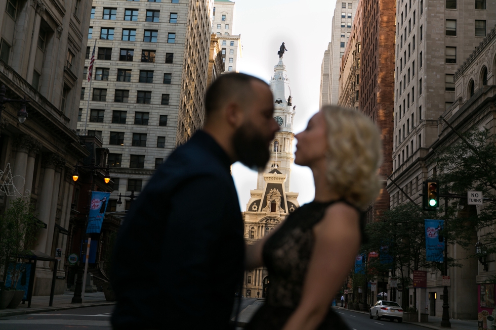 Sunrise Center City Philadelphia engagement Photos - engagement photography on Broad Street