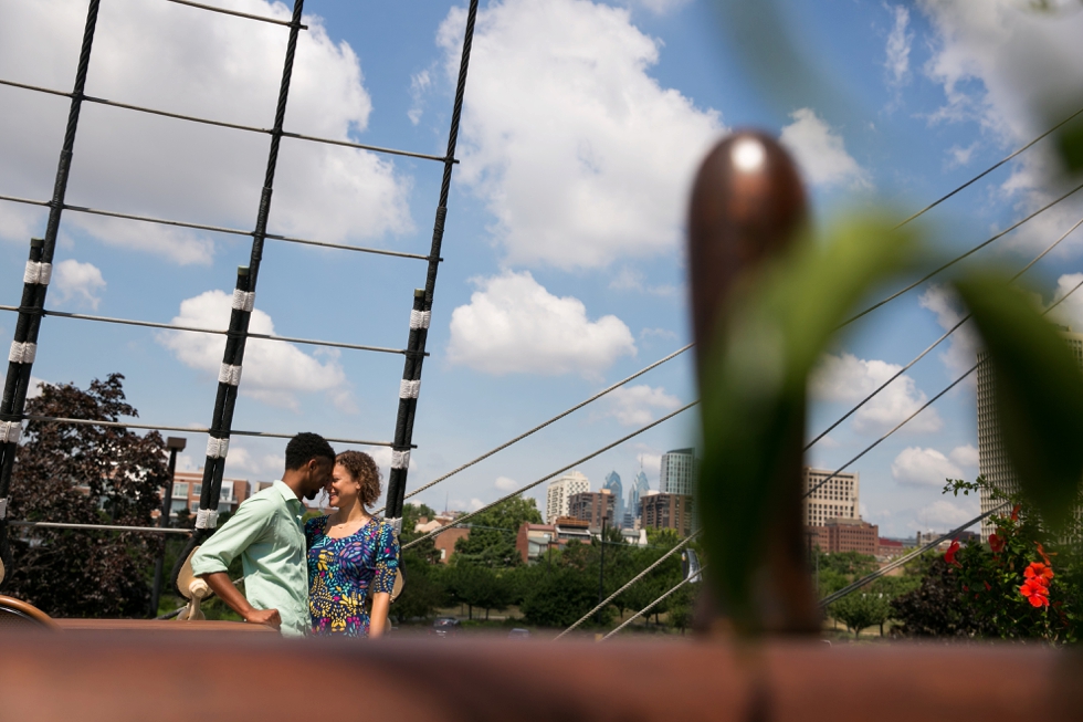 Moshulu Philadelphia Penns Landing engagement - Center City Philadelphia Wedding Photographer