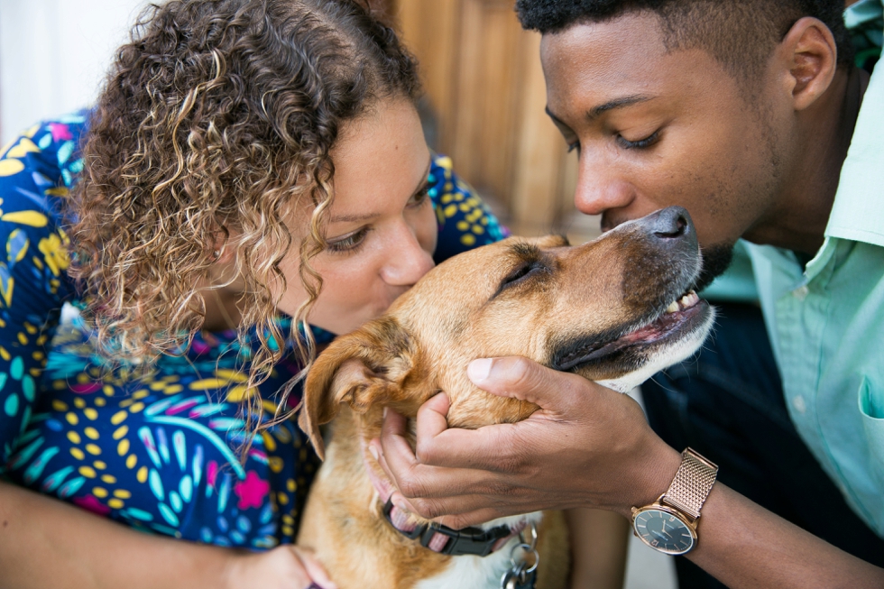 University of Pennsylvania puppy engagement - Center City Philadelphia Wedding Photographer