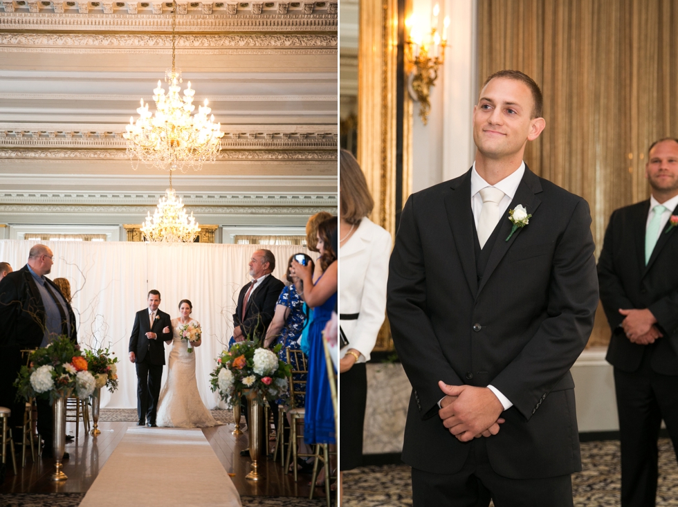 Hotel Belvedere Indoor Wedding Ceremony Baltimore