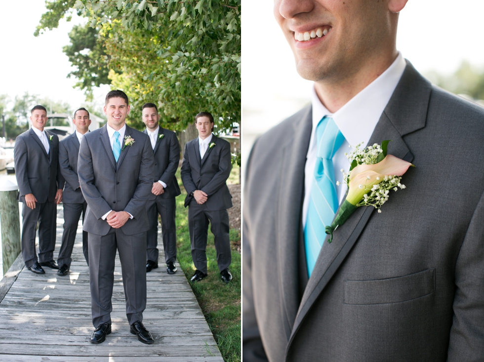 Chesapeake Bay Wedding photographer - Silver Swan Bayside groomsmen