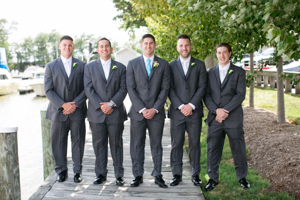 Chesapeake Bay Wedding photographer - Silver Swan Bayside groomsmen