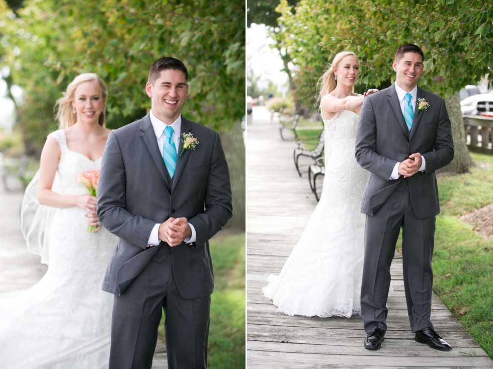 Wedding photographer in Philadelphia - Silver Swan Bayside First Look