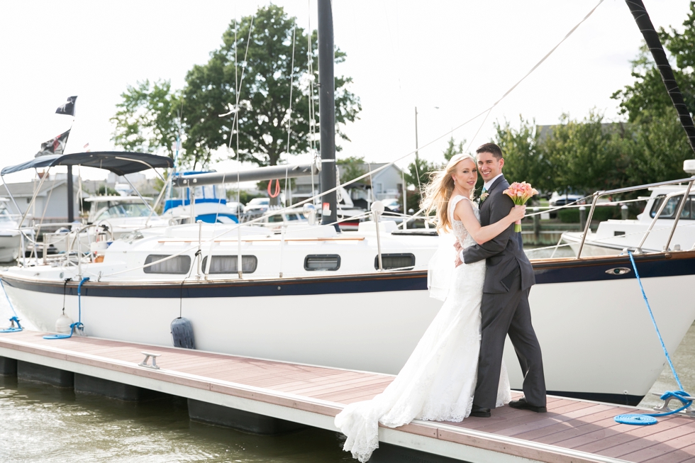 Chesapeake Bay Wedding photographer - Silver Swan Bayside Wedding couple