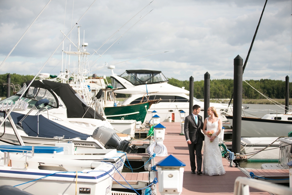 Chesapeake Bay Wedding photographer - Silver Swan Bayside Wedding couple