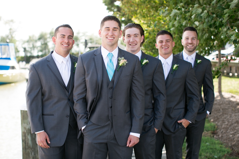 Chesapeake Bay Wedding photographer - Silver Swan Bayside groomsmen