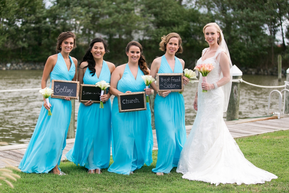 Chesapeake Bay Wedding photographer - Silver Swan Bayside beach bridesmaids