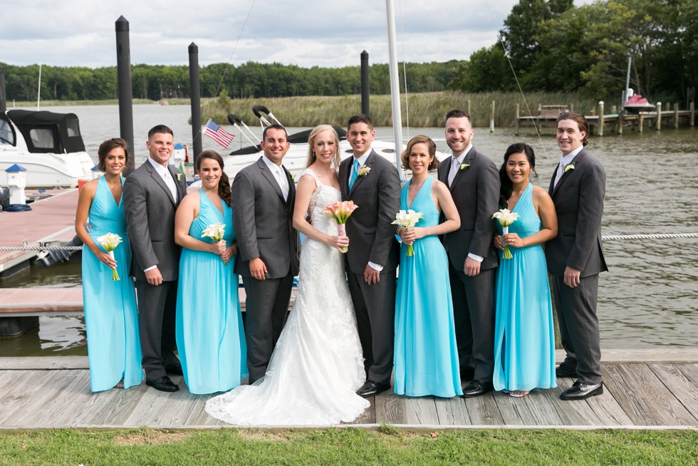 Chesapeake Bay Wedding photographer - Silver Swan Bayside Wedding party