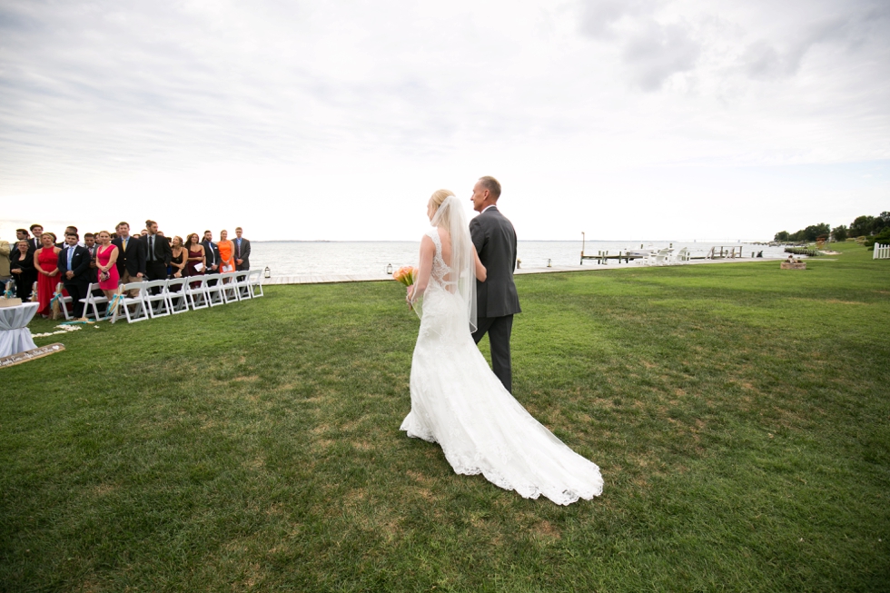 Chesapeake Bay Wedding photographer - Silver Swan Bayside Waterfront ceremony