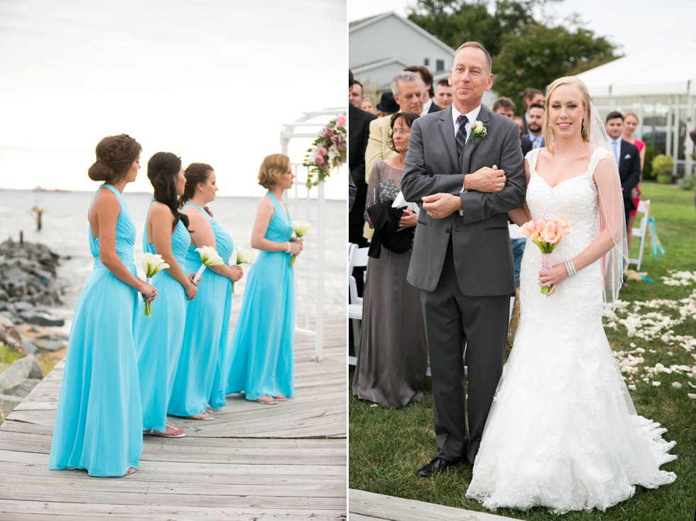 Chesapeake Bay Wedding photographer - Silver Swan Bayside Waterfront ceremony