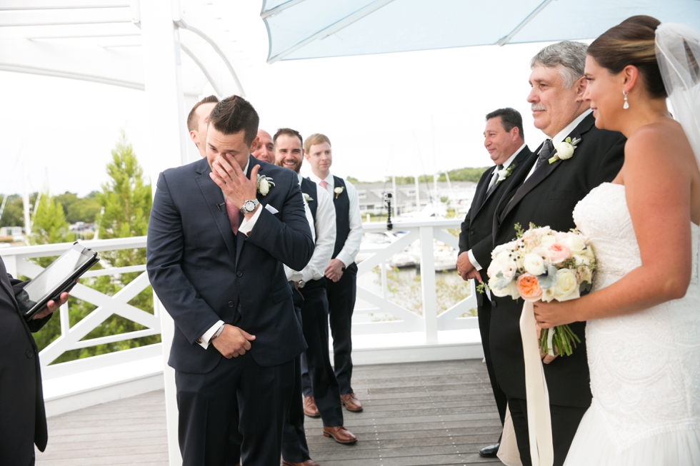 Destination Beach Wedding - Chesapeake Bay Beach Club Ceremony - Annapolis Formal & Tuxedo