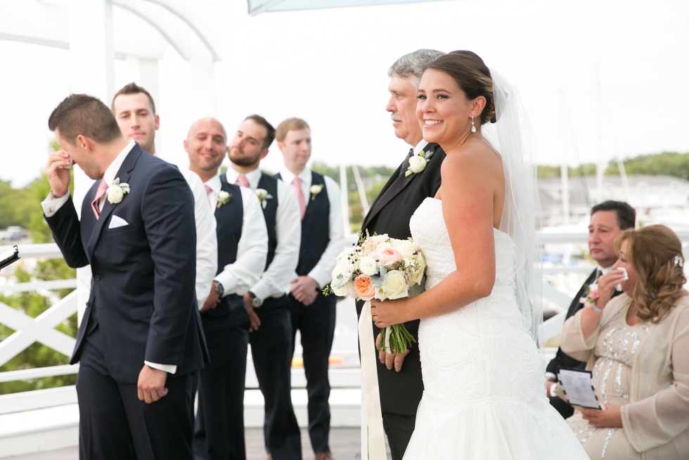 Destination Beach Wedding - Chesapeake Bay Beach Club Ceremony - Annapolis Formal & Tuxedo