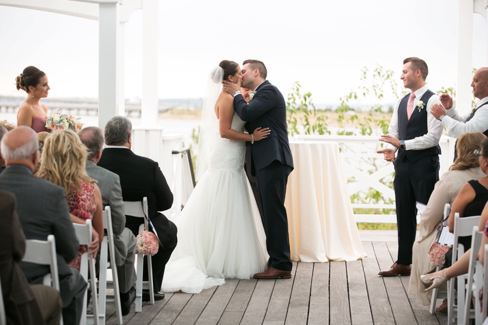 Destination Beach Wedding - Chesapeake Bay Beach Club Ceremony - Jersey Shore Wedding Photography