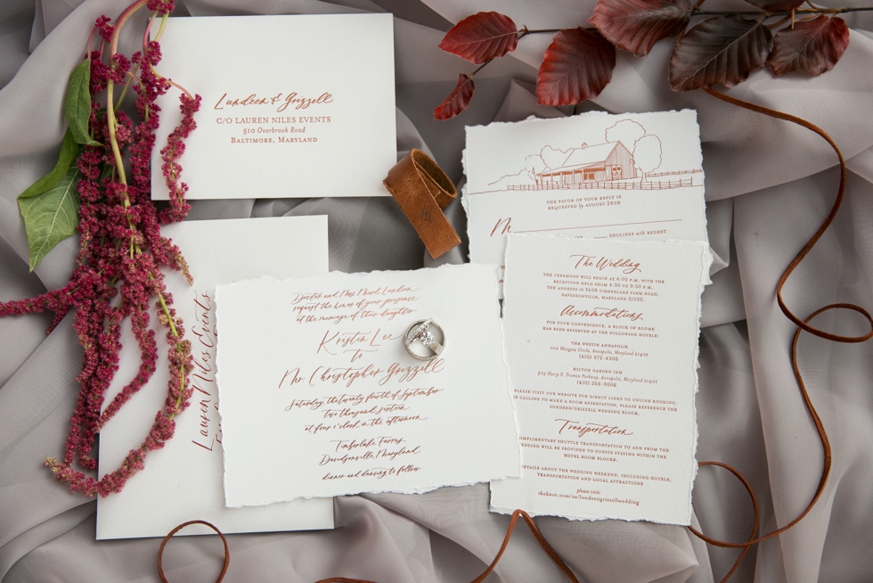 Maryland Ranch Wedding Photographer - Poppy and Scooter Calligraphy