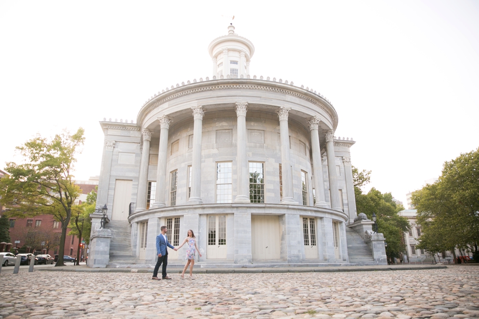 Merchant Exchange Philadelphia engagement photographer - Old City