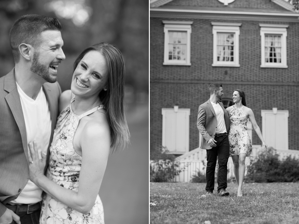 Carpenters Hall engagement photographers - Old City Philadelphia