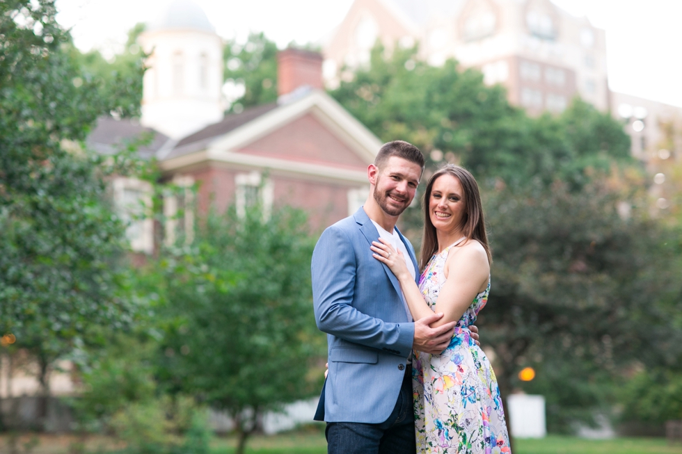 Carpenters Hall engagement photographers - Old City Philadelphia