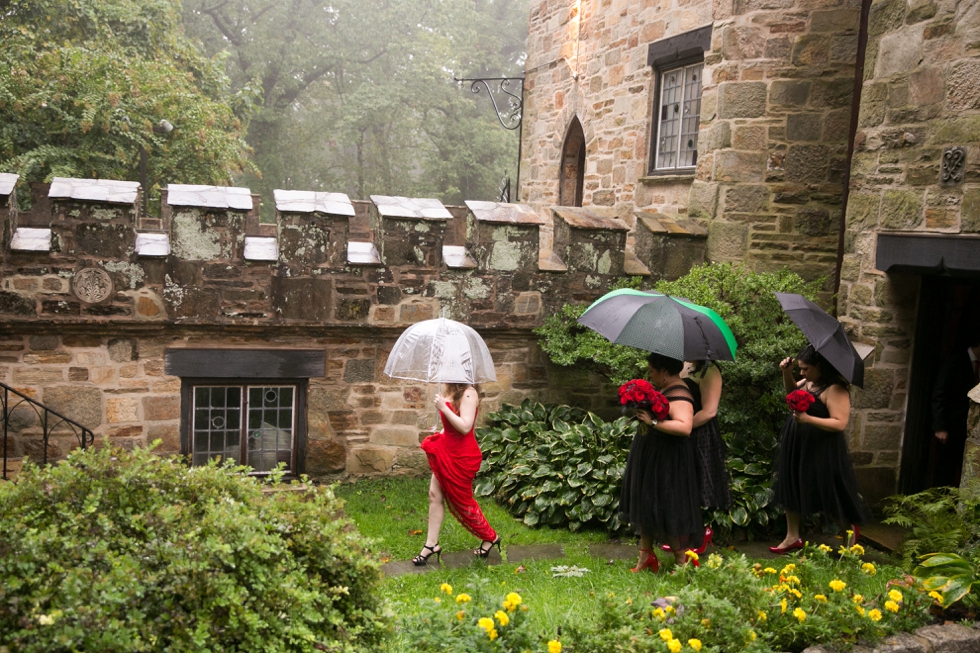 Traveling Bucks County wedding photographers - Indoor Rainy Wedding