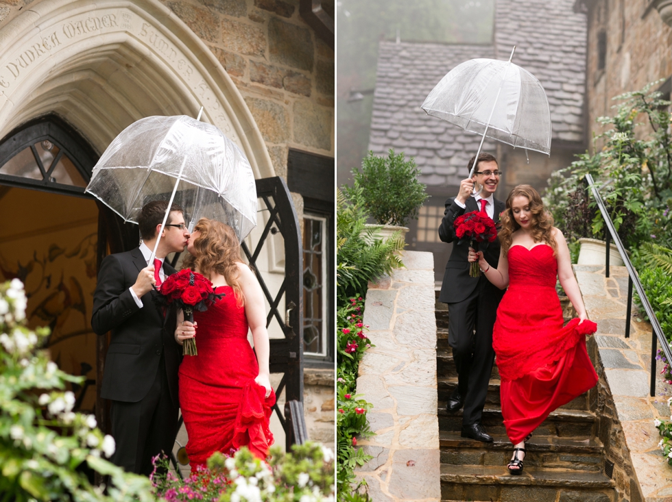 Traveling Bucks County wedding photographers - Indoor Rainy Wedding