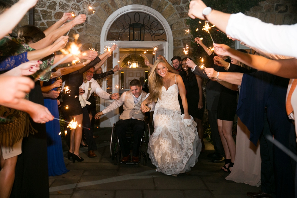 Philadelphia Wedding Photographers - Fiddlers Elbow Country Club Wedding Sparkler Exit