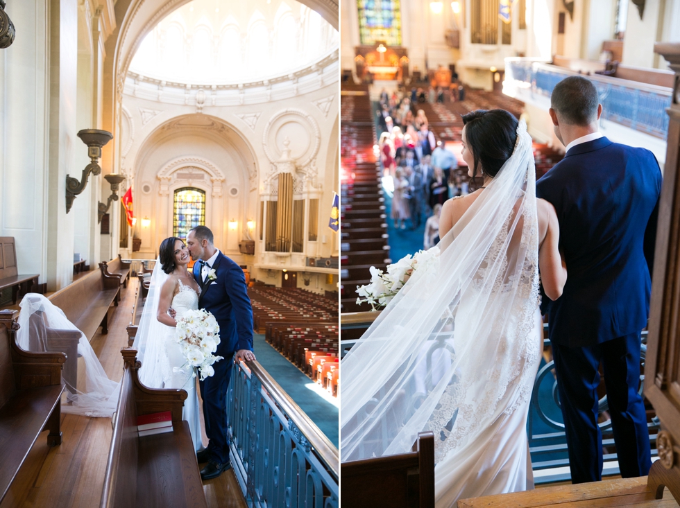 United States Naval Academy Chapel Wedding Ceremony - Jade and David Kircus 