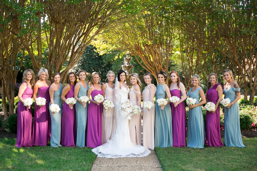 US Naval Academy Buchanan House gardens bridesmaids - Jade and David Kircus 