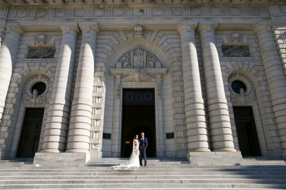 US Naval Academy Bancroft Hall wedding - Pronovias Dress