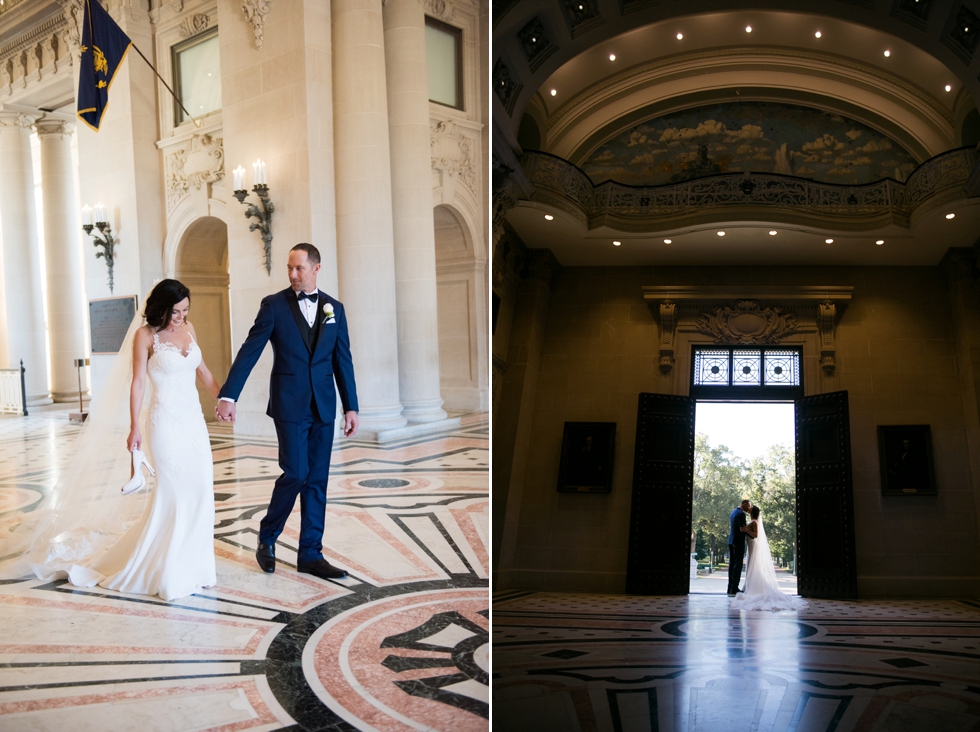 US Naval Academy Bancroft Hall Rotunda - Pronovias bride