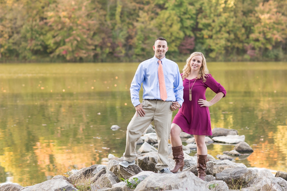 Lake Centennial Park - Fall Philadelphia Engagement Photographer