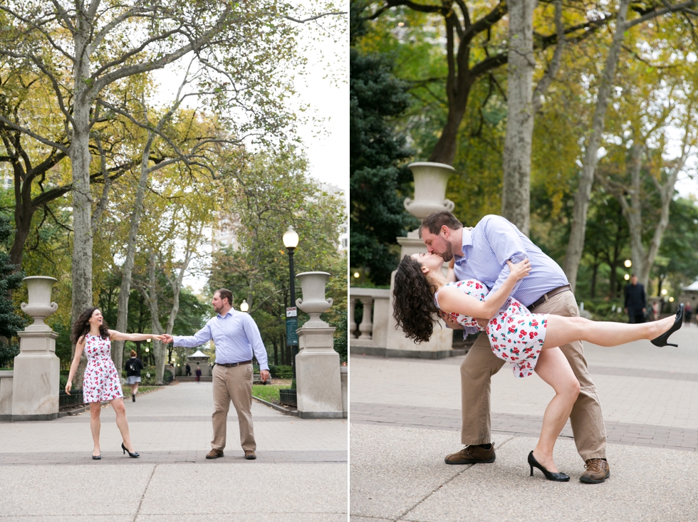  Engagement Photos in Rittenhouse Square Philadelphia