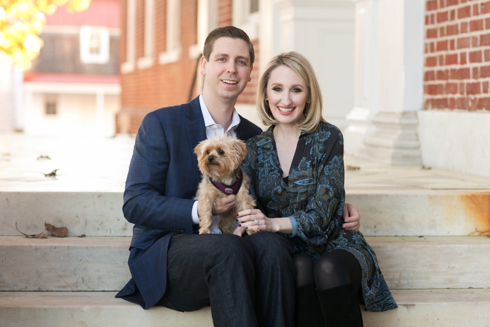 Fall Maryland State House Anniversary Photos with Yorkie 