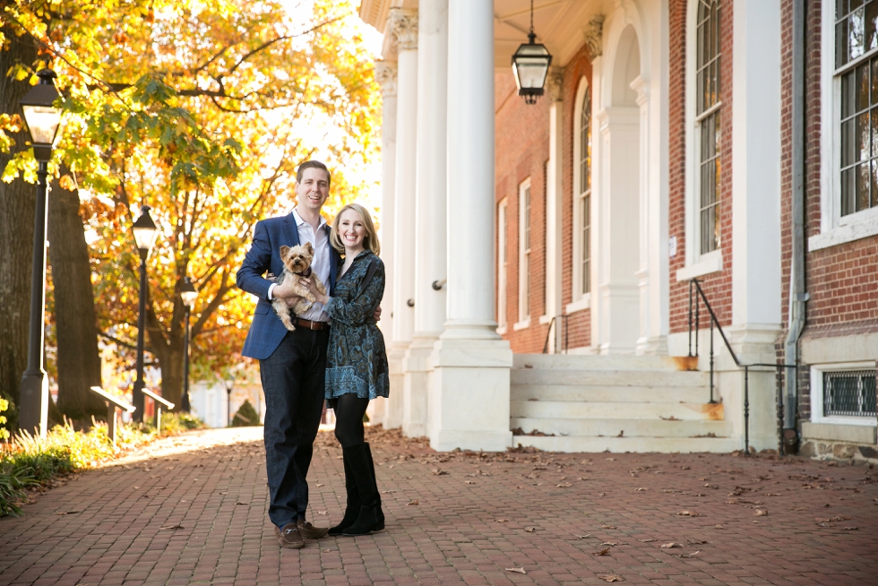 Fall Maryland State House Anniversary Photos with Yorkie 