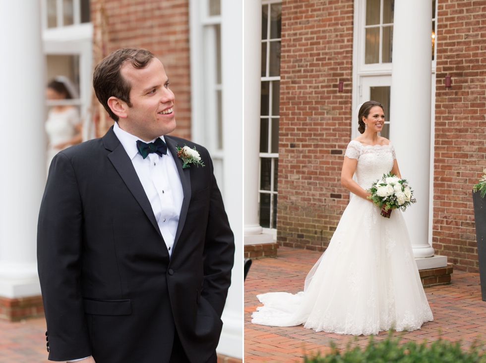 First Look - Tidewater Inn New Years Eve Wedding - Associate Caitlin