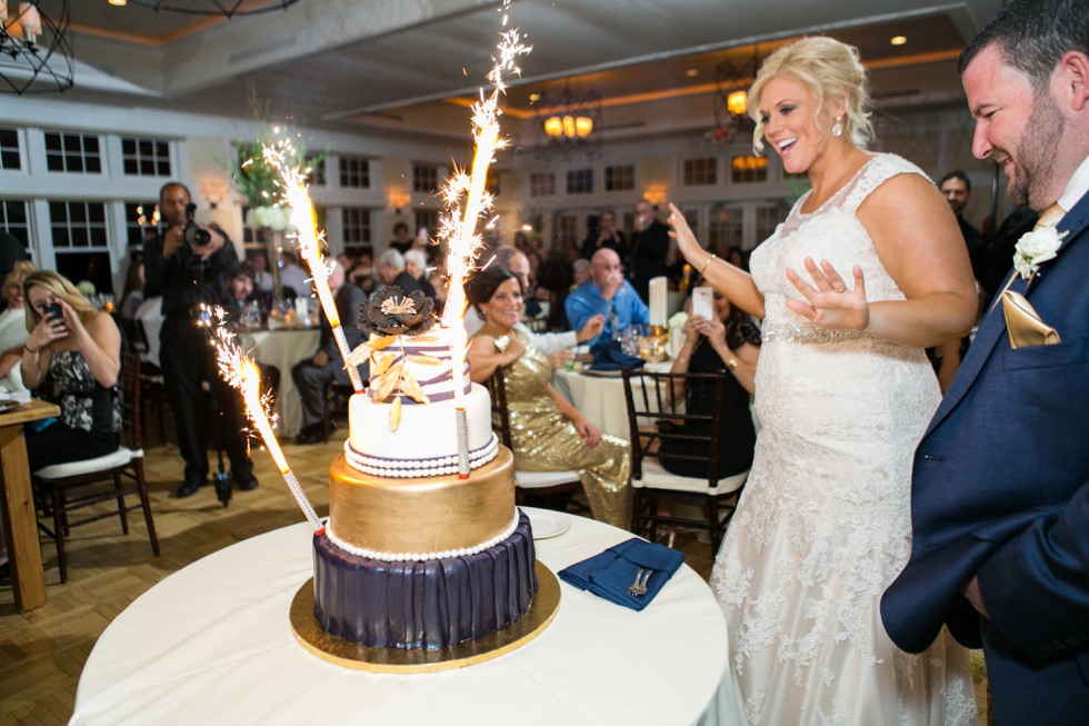 Chesapeake Bay Beach Club New Years Eve Sparkler Cake- Destination Wedding photographer