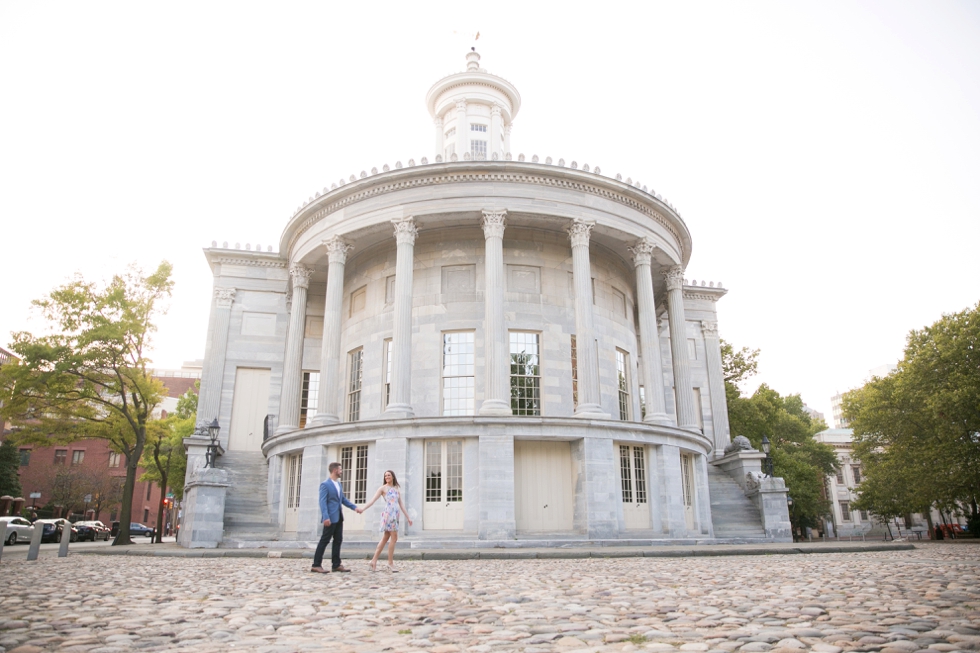 Philadelphia Engagement photos at Merchant Exchange