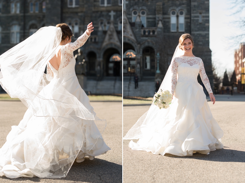 Sareh Nouri Bridal - Healy Hall Georgetown University Wedding