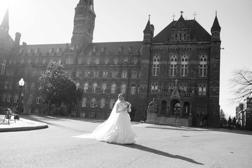 Sareh Nouri Bridal - Healy Hall Georgetown University Wedding